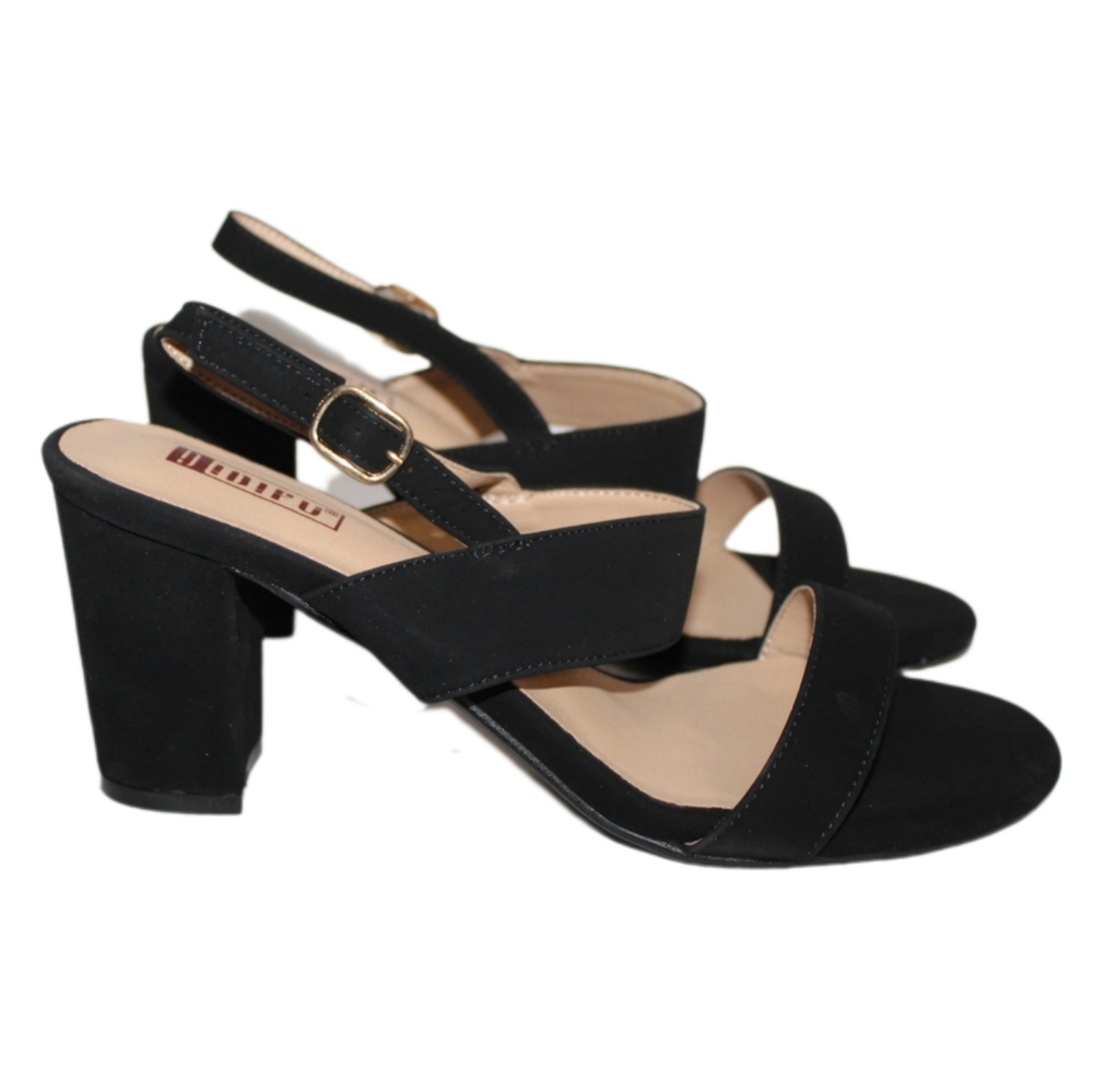 Elegant Black Block Heel Sandals - Picture 5 of 16